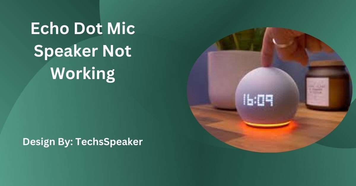 Echo Dot Mic Speaker Not Working