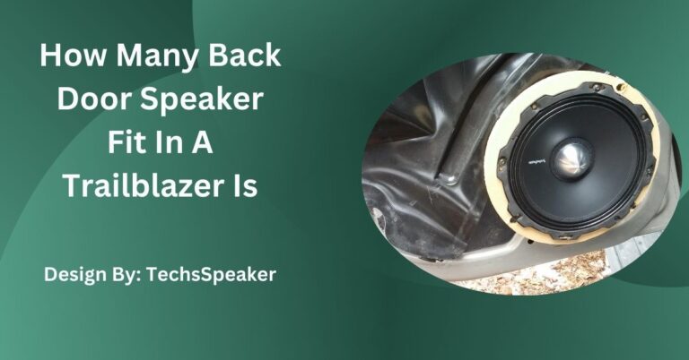 How Many Back Door Speaker Fit In A Trailblazer Is